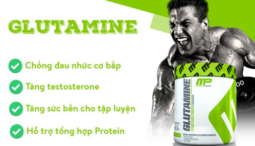 Glutamine giảm dau nhức khi tập